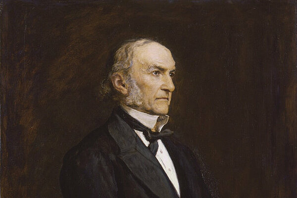 A portrait of William Gladstone.