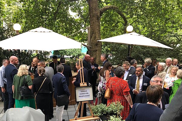 An event on the terrace of the National Liberal Club
